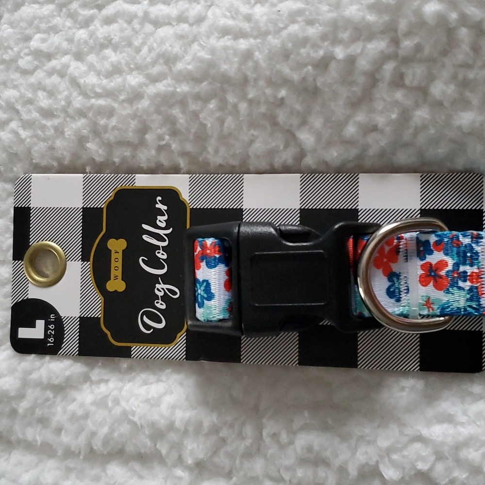 NEW Floral dog collar- L